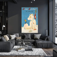 Whimsical Ski Adventure in Alpine Wonderland Travel Poster PosterGoat