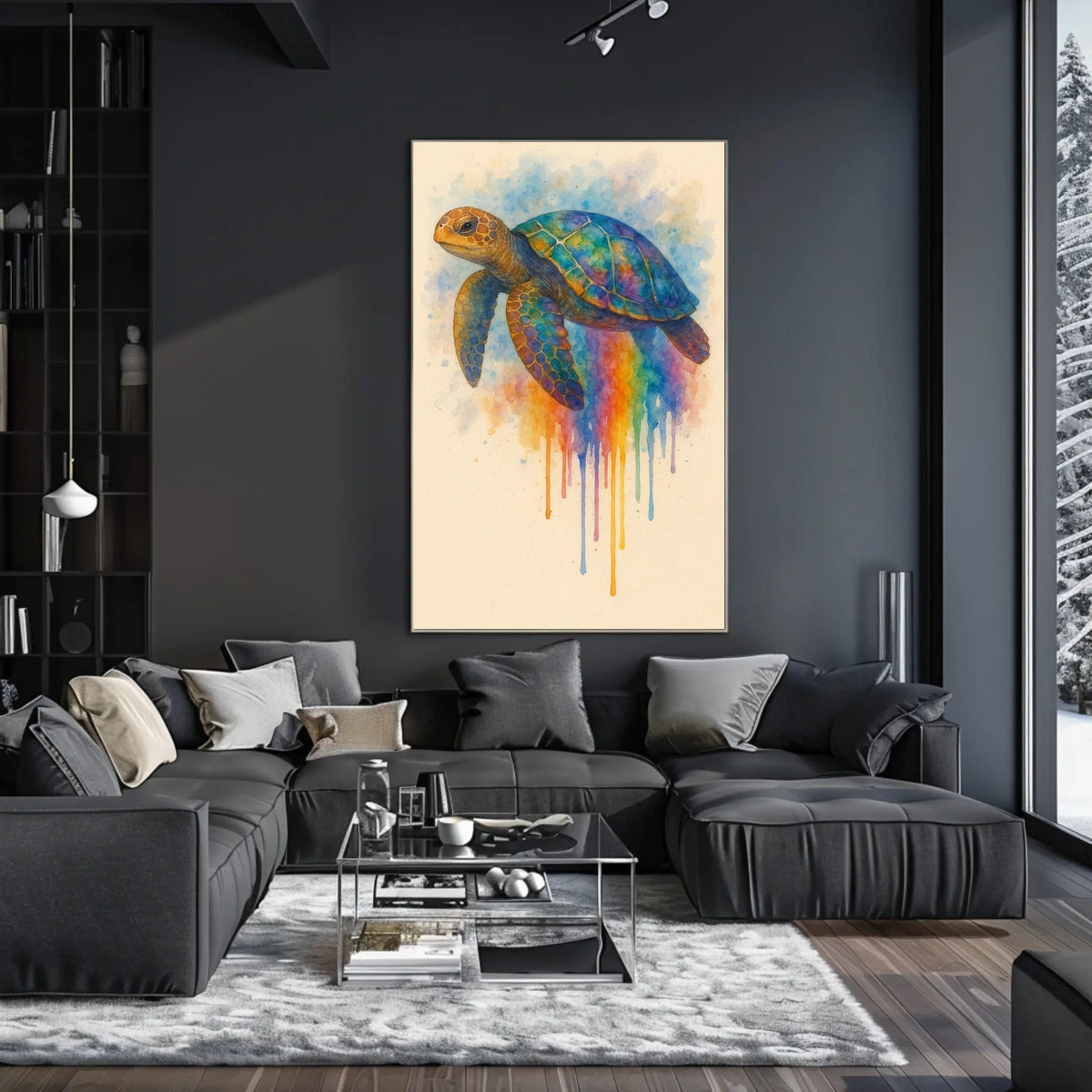 Vibrant Sea Turtle Poster