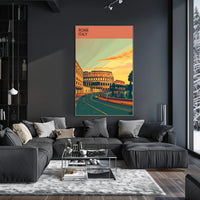 Rome Colosseum Urban Landscape Travel Poster