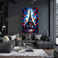 Eiffel Tower in Abstract Colors Poster PosterGoat