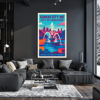 Kansas City, MO City of Fountains Poster