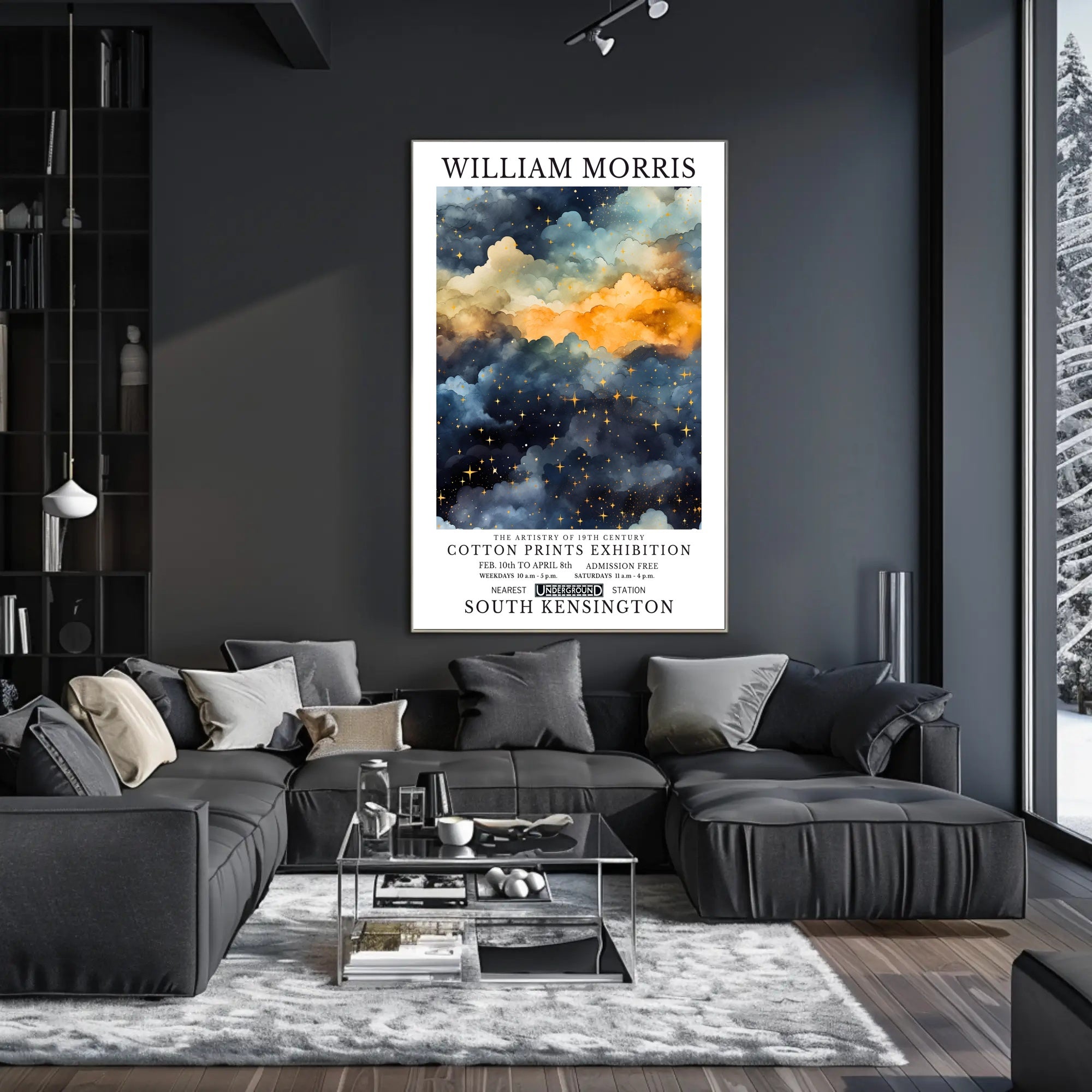 William Morris Cotton Prints Exhibition Poster