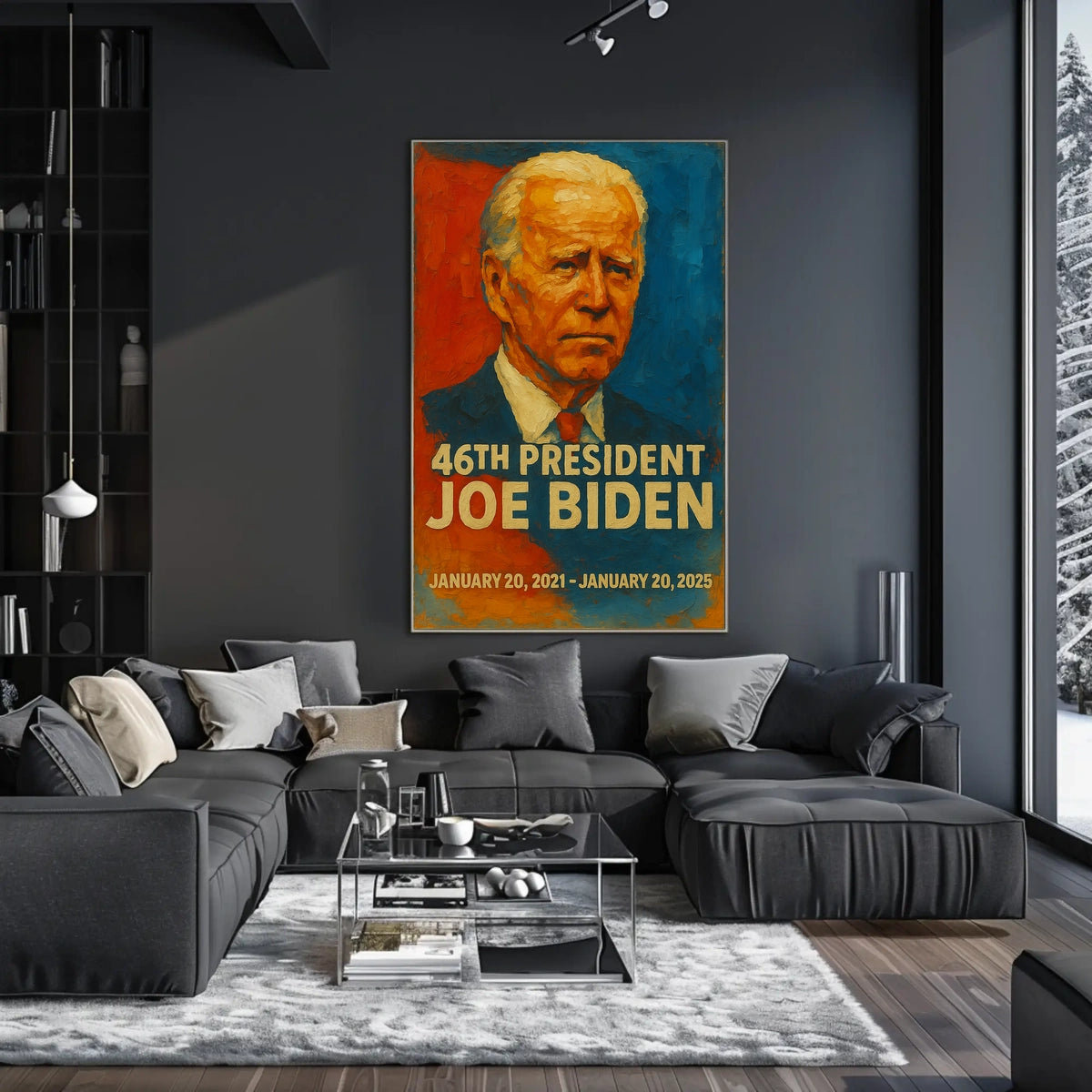 Biden Patriotic Expressionism Oil Painting Poster