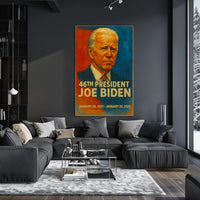 Biden Patriotic Expressionism Oil Painting Poster