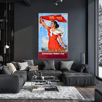 Empowering Vintage International Women's Day Propaganda Poster