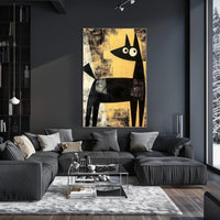 Abstract Canine Poster Modern Minimalist Dog Wall Art