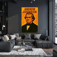 Andrew Johnson Historic Portrait Vintage Decor Poster