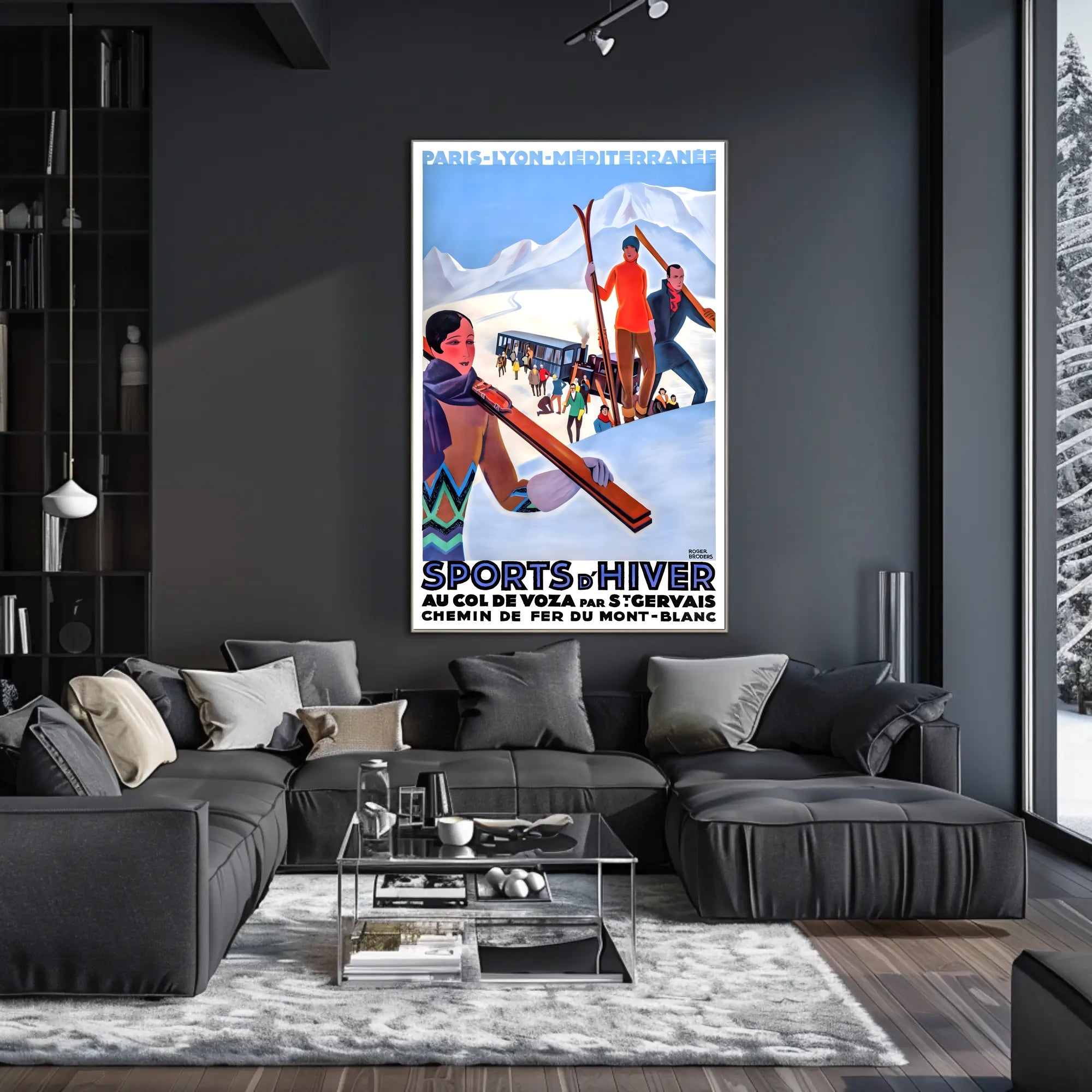 Vintage Ski Adventure at Mont Blanc Travel Poster PosterGoat
