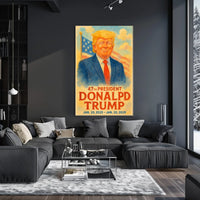 Trump Visionary Watercolor Patriotism Poster