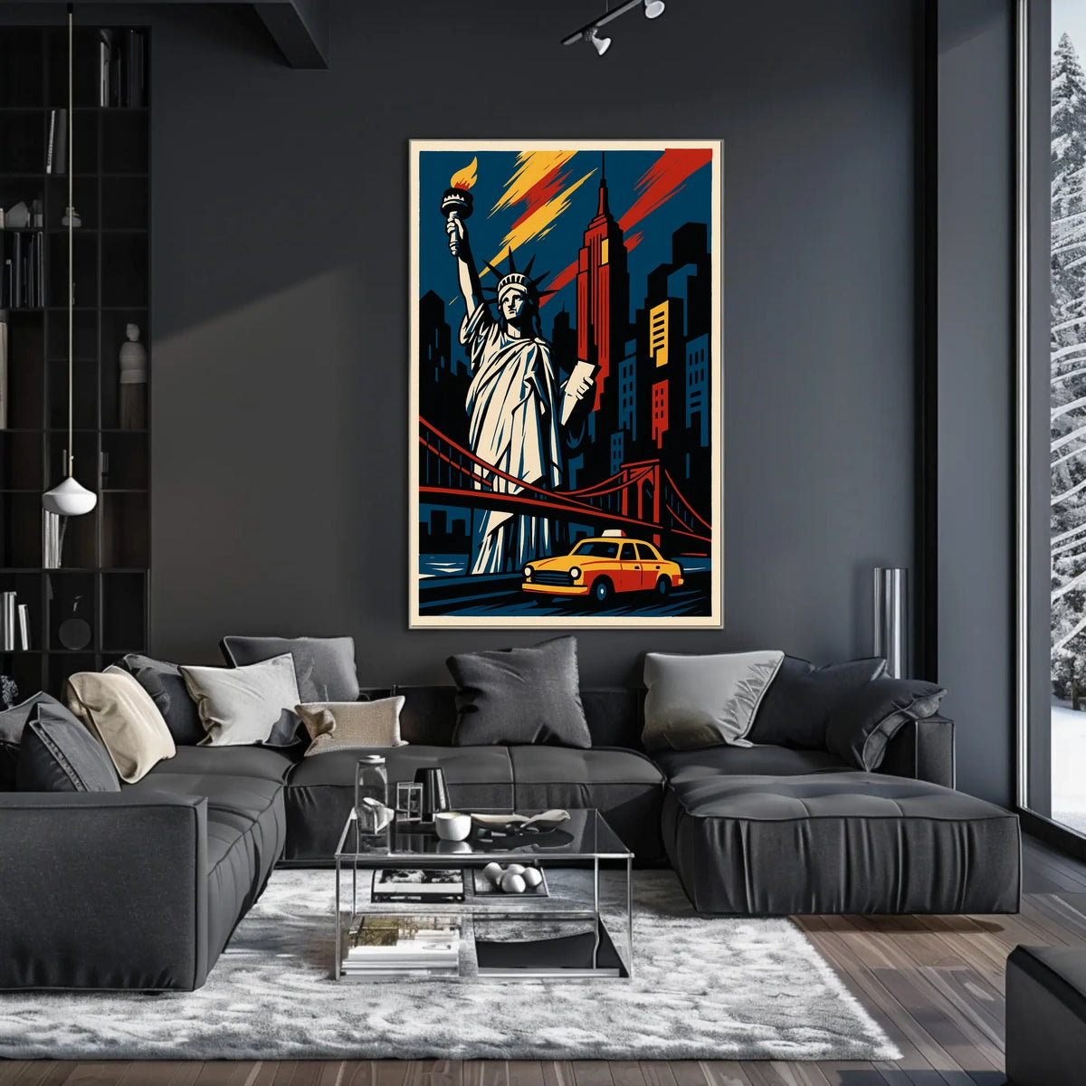 Iconic New York City Poster Bold Cityscape For Living Rooms