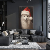 Festive Arctic Fox Poster