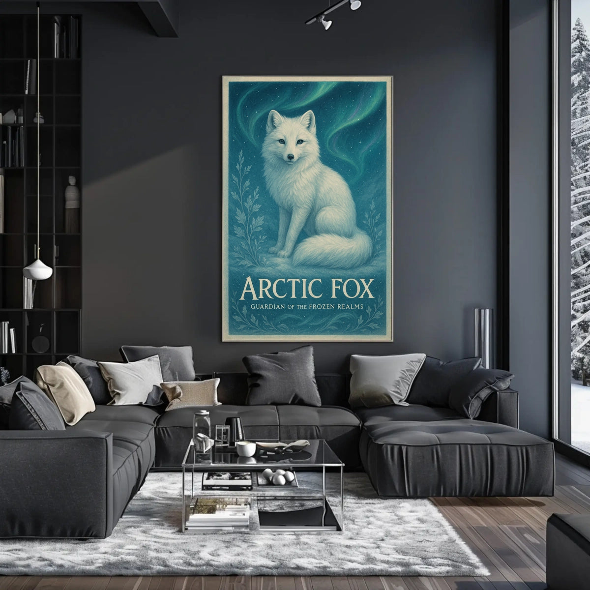 Arctic Fox Guardian of the Frozen Realms Poster