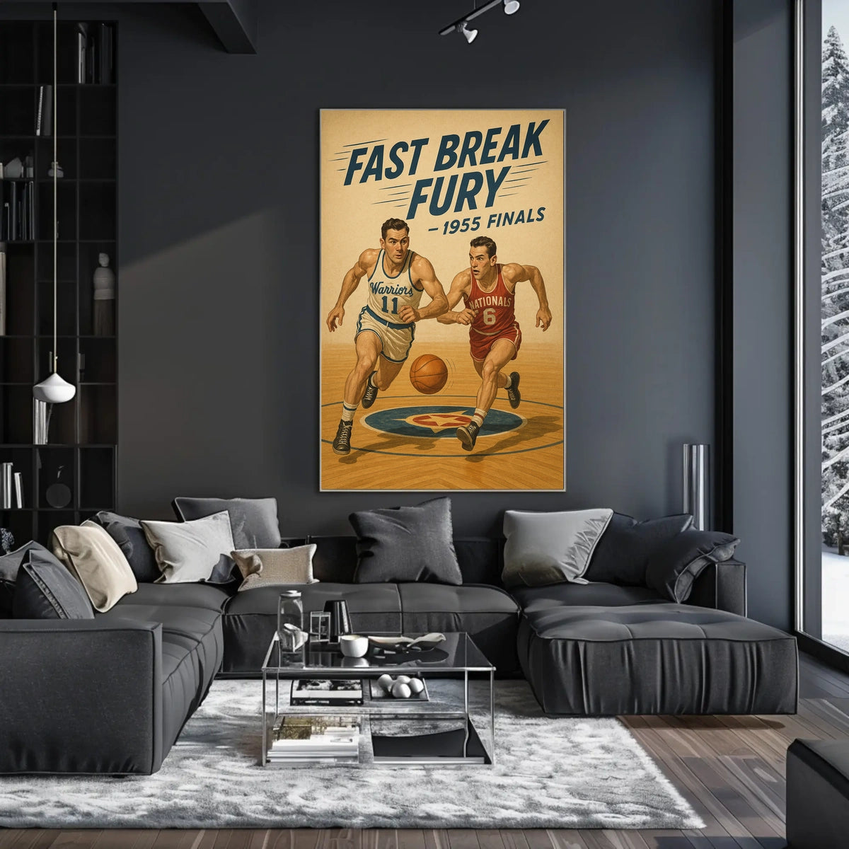 Fast Break Fury 1955 Finals Poster