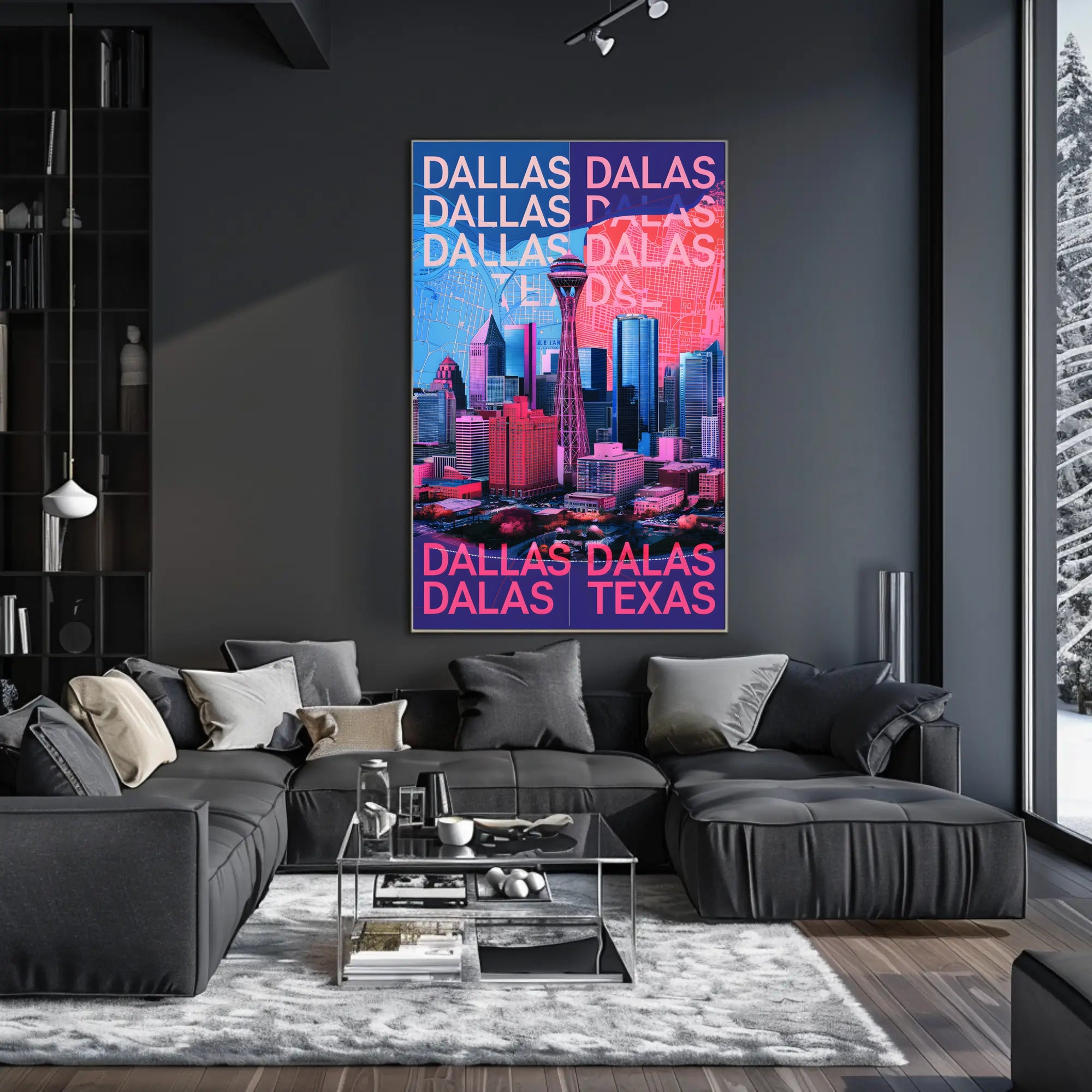 Vibrant Dallas Skyline Poster
