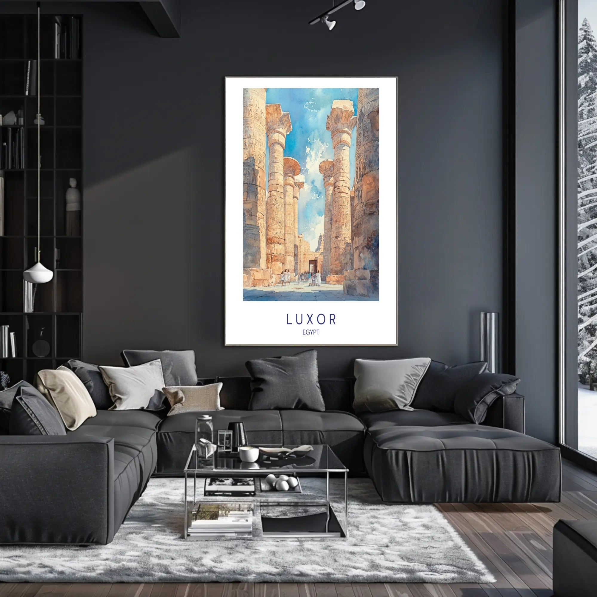 Majestic Columns of Luxor Poster PosterGoat