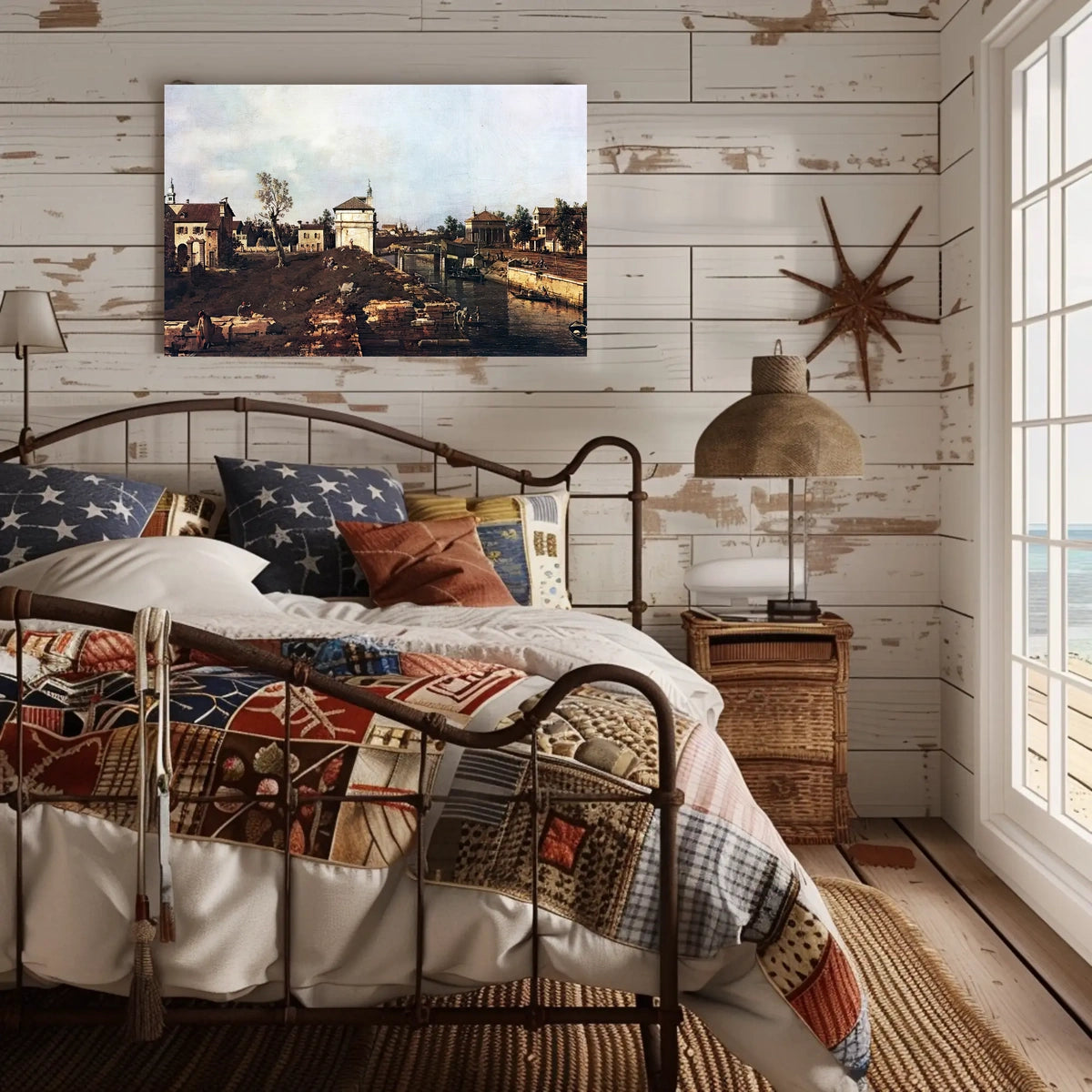 Italian Canal Scene: Nostalgic 18th Century Urban or Cityscape Poster