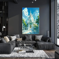 Majestic Thai Temple Fantasy Art Poster Print