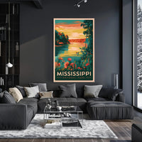 Mississippi National Park Scenic View Poster