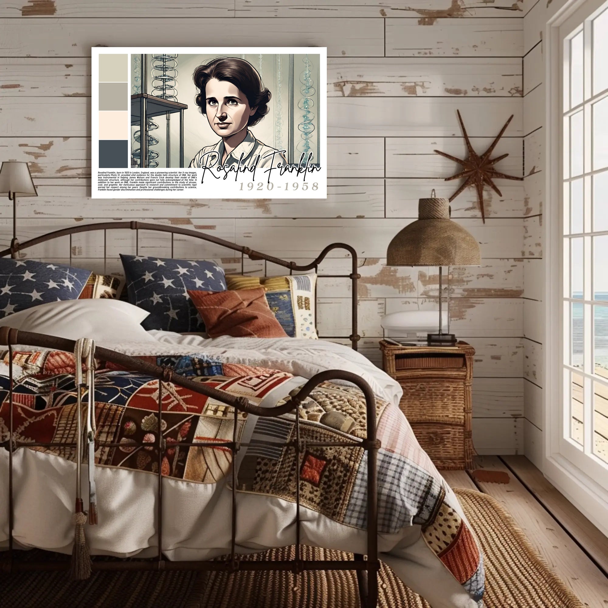 Rosalind Franklin: Pioneer of DNA Research Poster