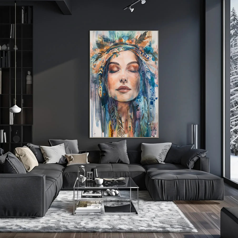 Modern Cityscape Skyscrapers Art Poster