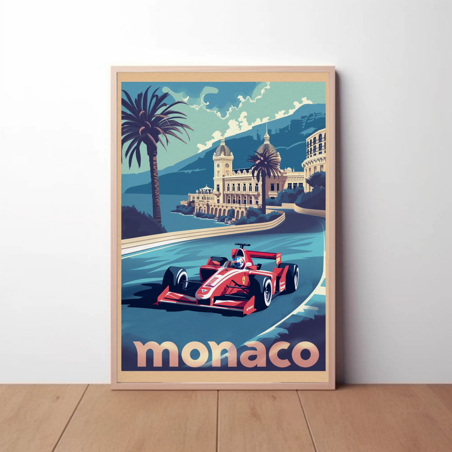 Monaco Formula One Racing Heritage Travel Poster