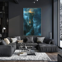 Towering Fortress in Majestic Mountains - Fantasy or Mythology Poster PosterGoat