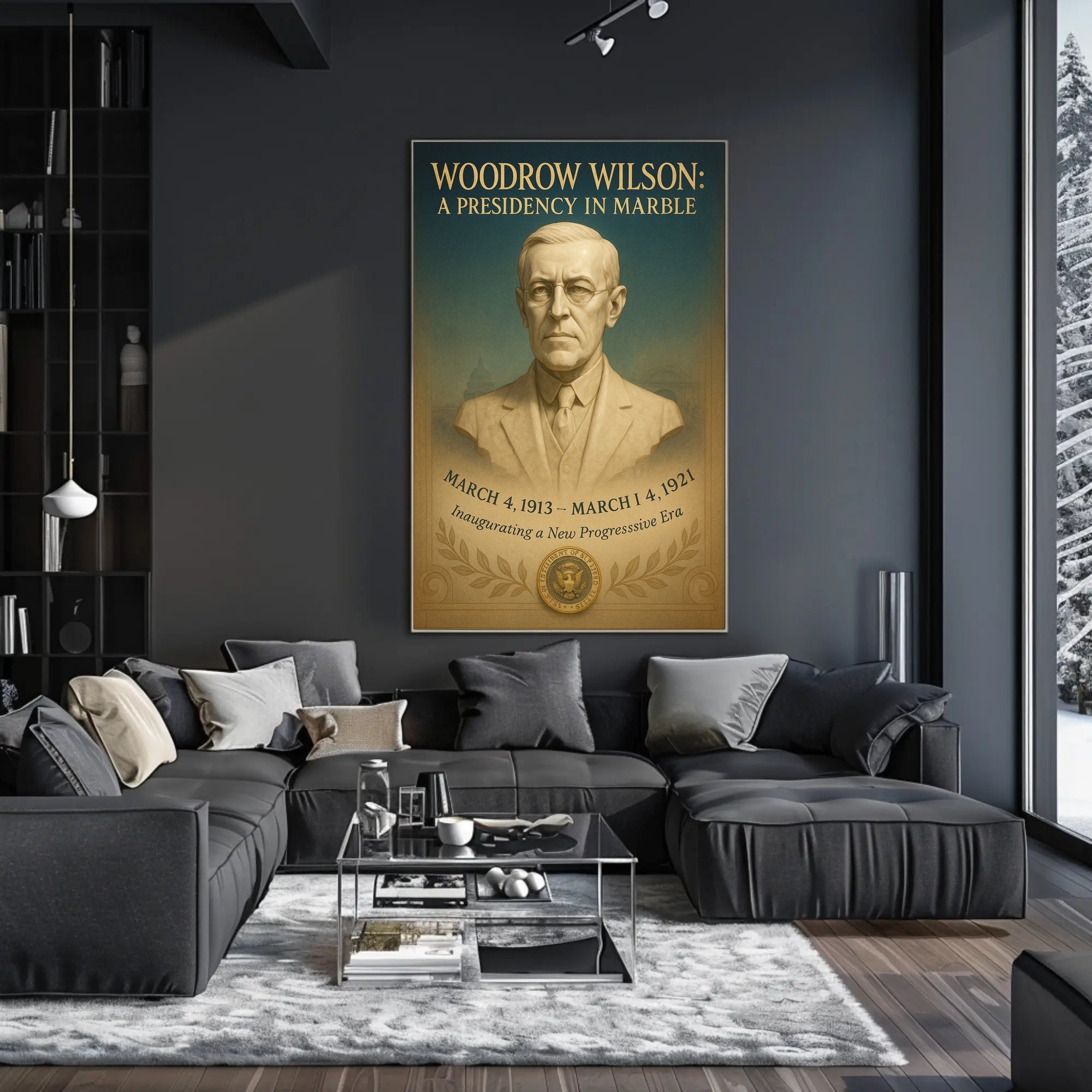 Woodrow Wilson A Presidency in Marble Poster PosterGoat