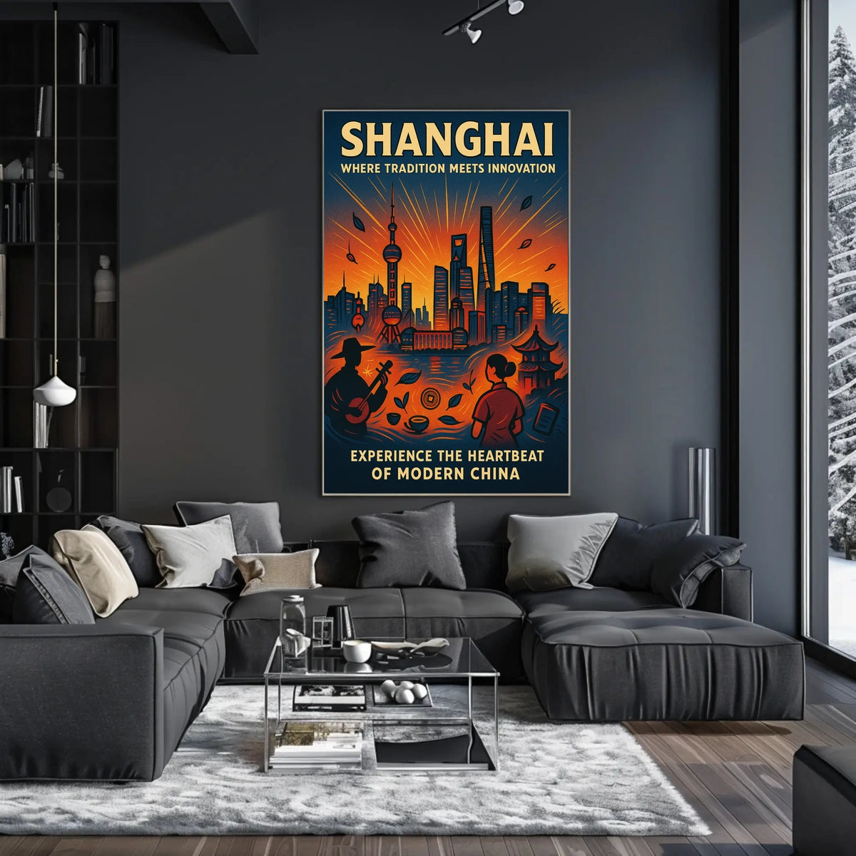 Shanghai Where Tradition Meets Innovation Poster
