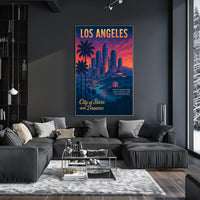 Los Angeles Dreams: Vibrant Urban Cityscape Poster