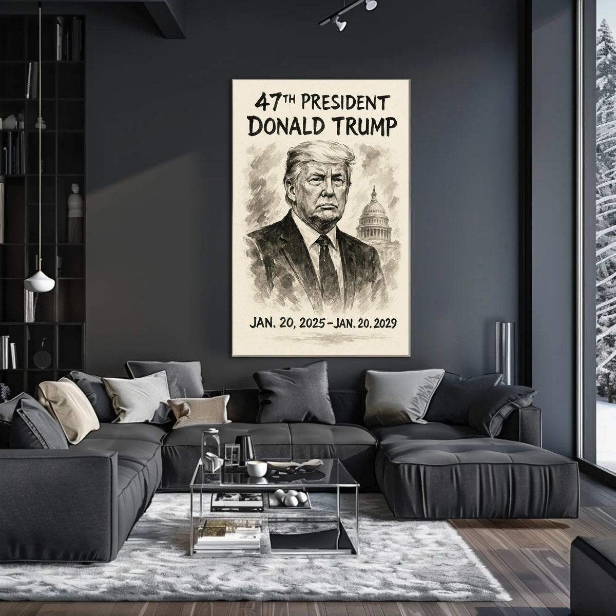 Trump 47th President Patriotic Scenic Poster