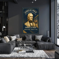 James K. Polk Patriotic Historical or Presidential Poster PosterGoat