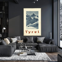 Tyrol Black-and-White Vintage Travel Poster PosterGoat
