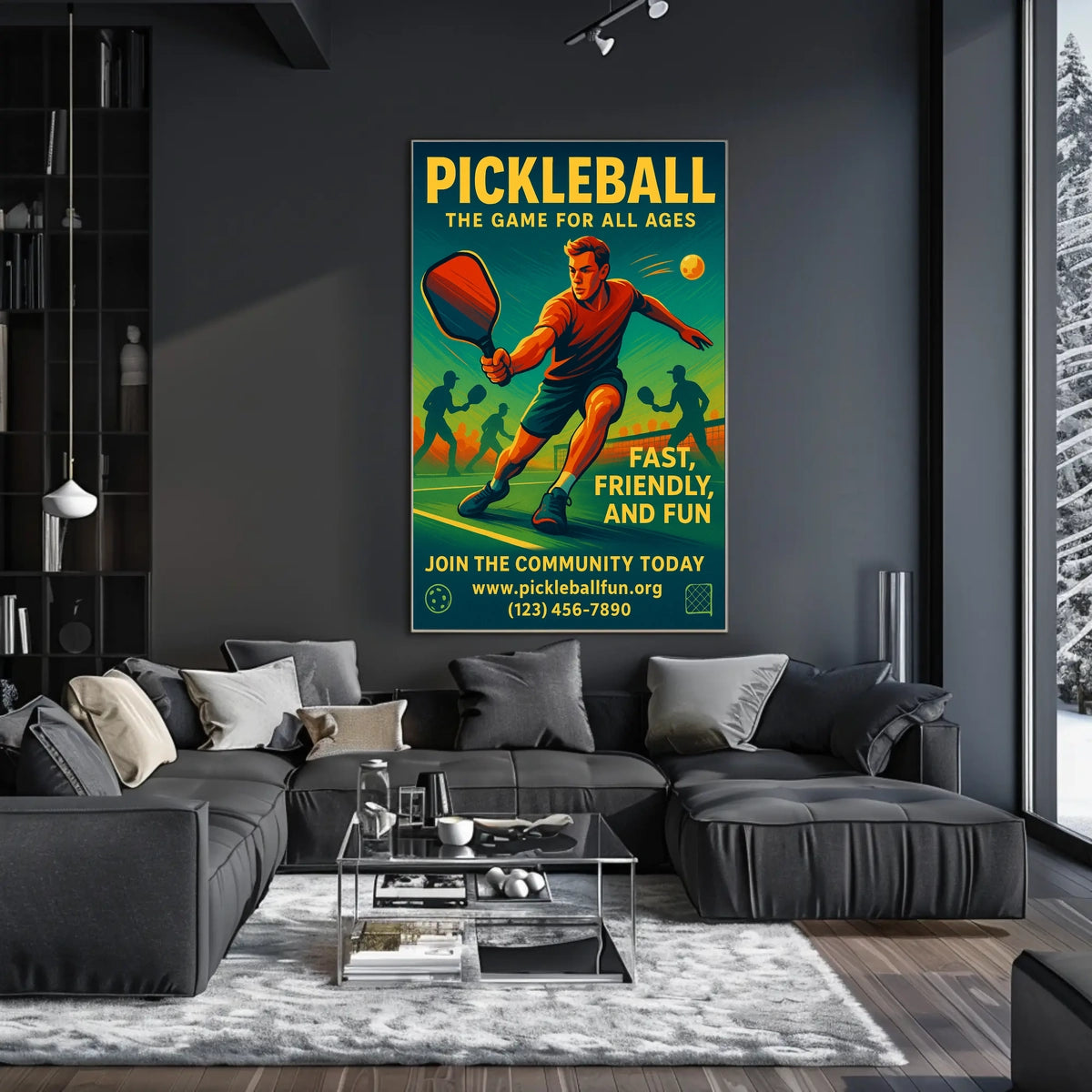 Pickleball The Game for All Ages Poster