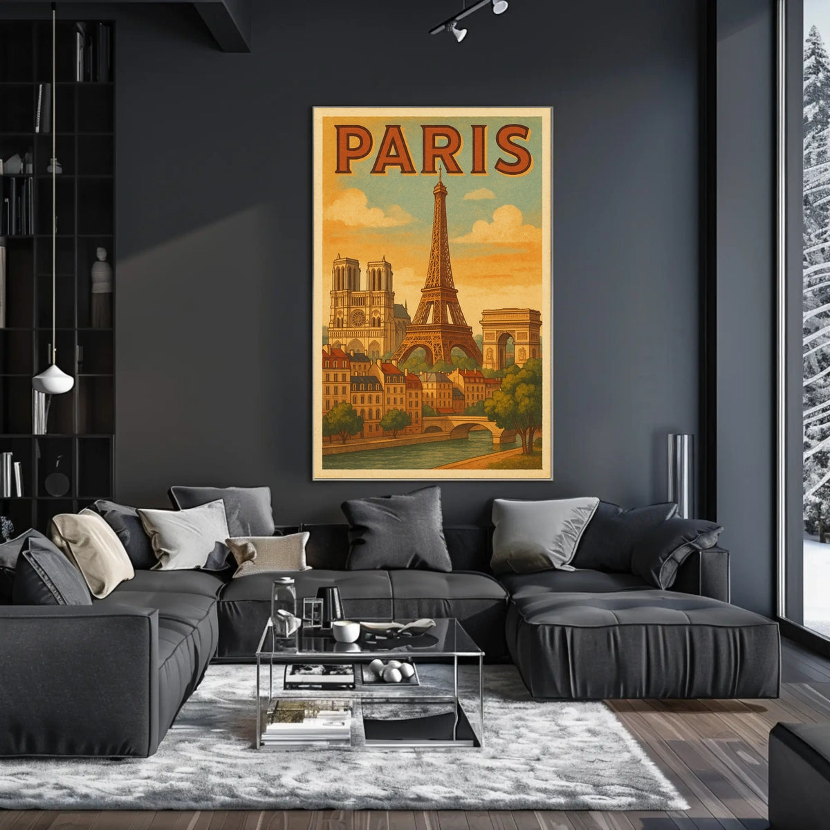 Paris Landmarks Poster