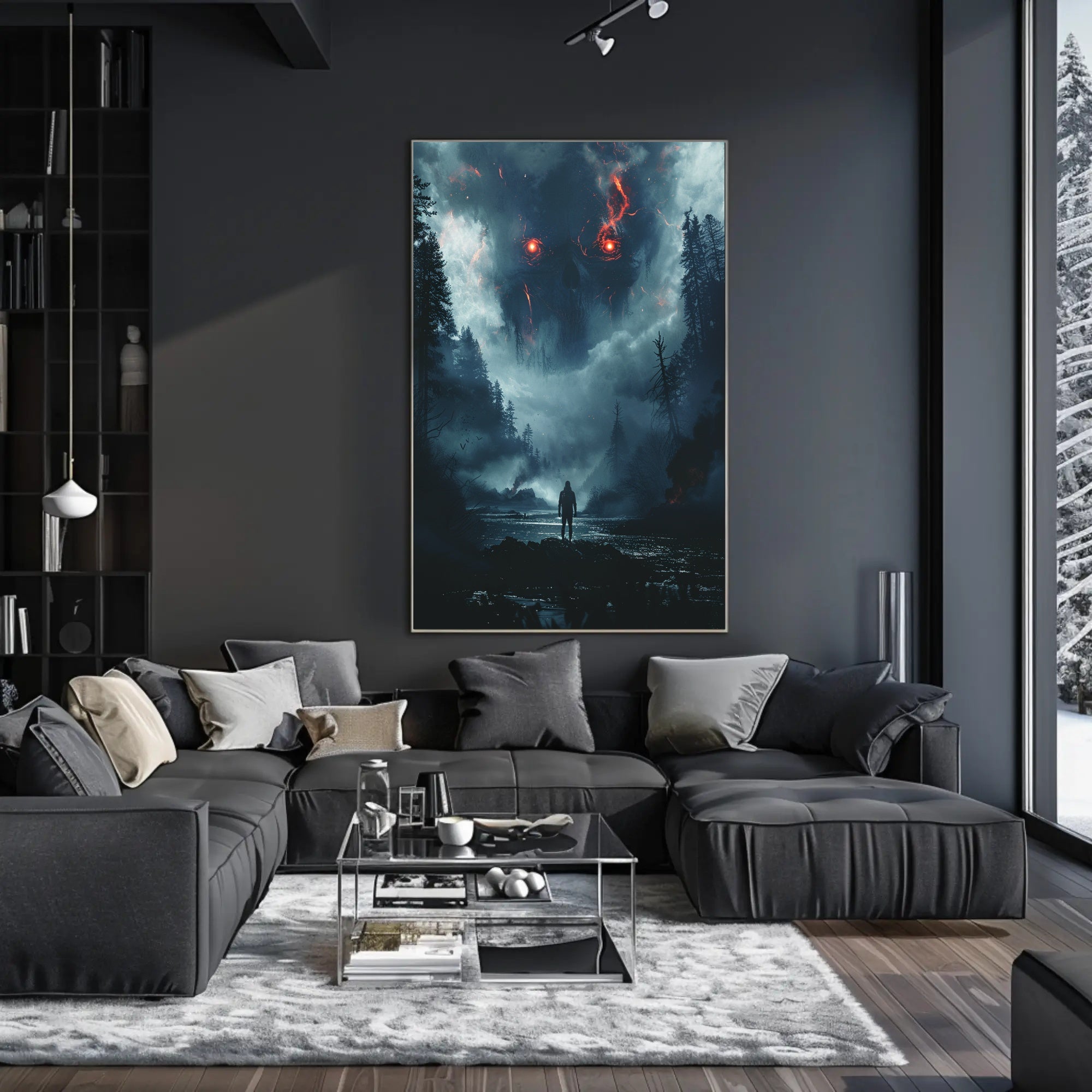 Aurora Borealis Lighthouse Dreamscape Night Sky Poster PosterGoat