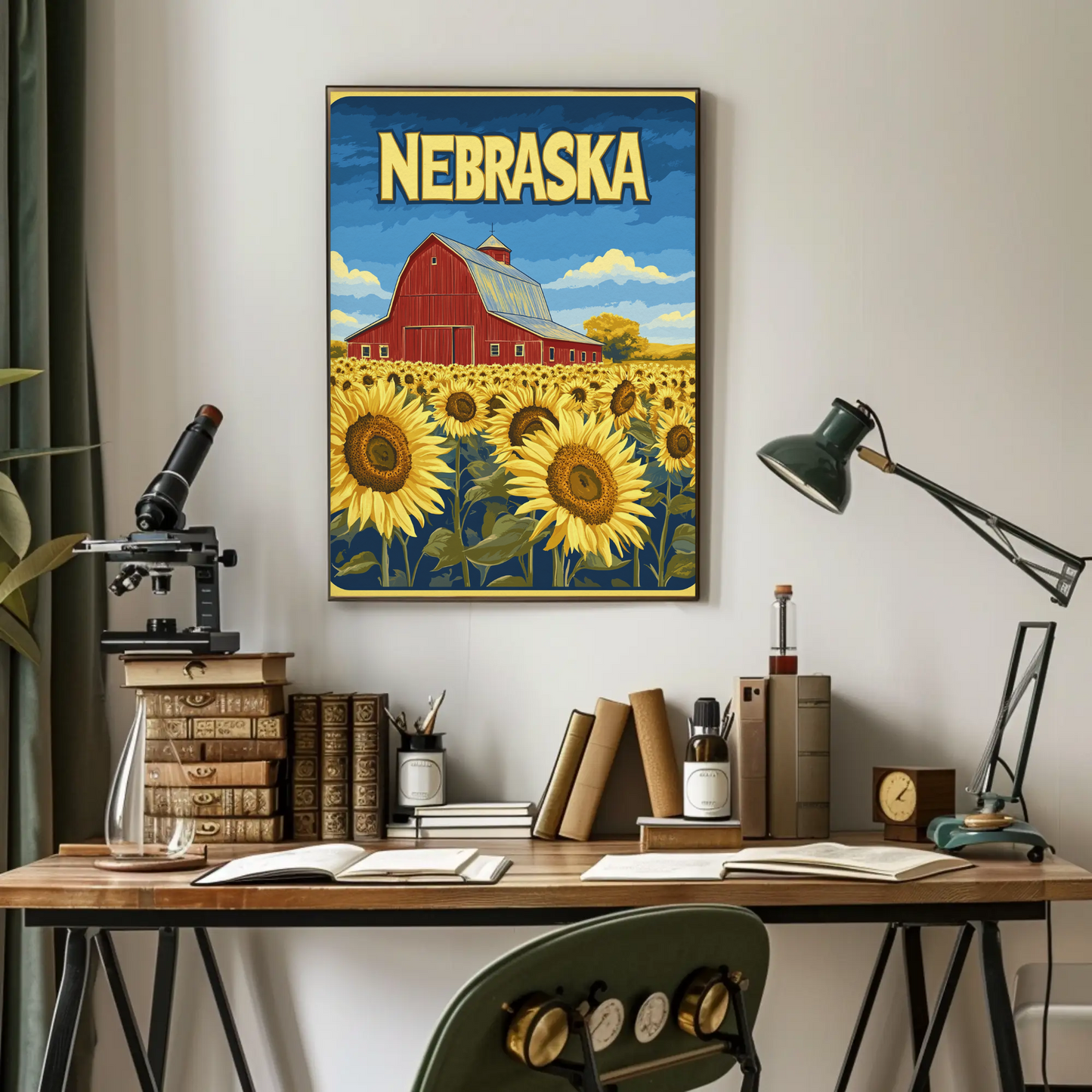 Nebraska Sunflower Fields Poster