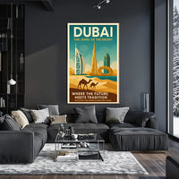 Dubai Poster Jewel of the Desert for Modern Home Decor