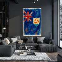 Anguilla Flag Art Poster