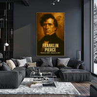 Franklin Pierce Vintage Poster Wall Art Analog Film Aesthetic Presidential Portrait History Print