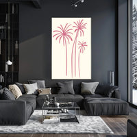 Abstract Palm Trees Minimalist Wall Art Print
