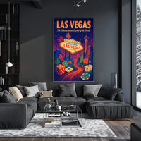 Las Vegas Poster Entertainment Capital Wall Art for Fans