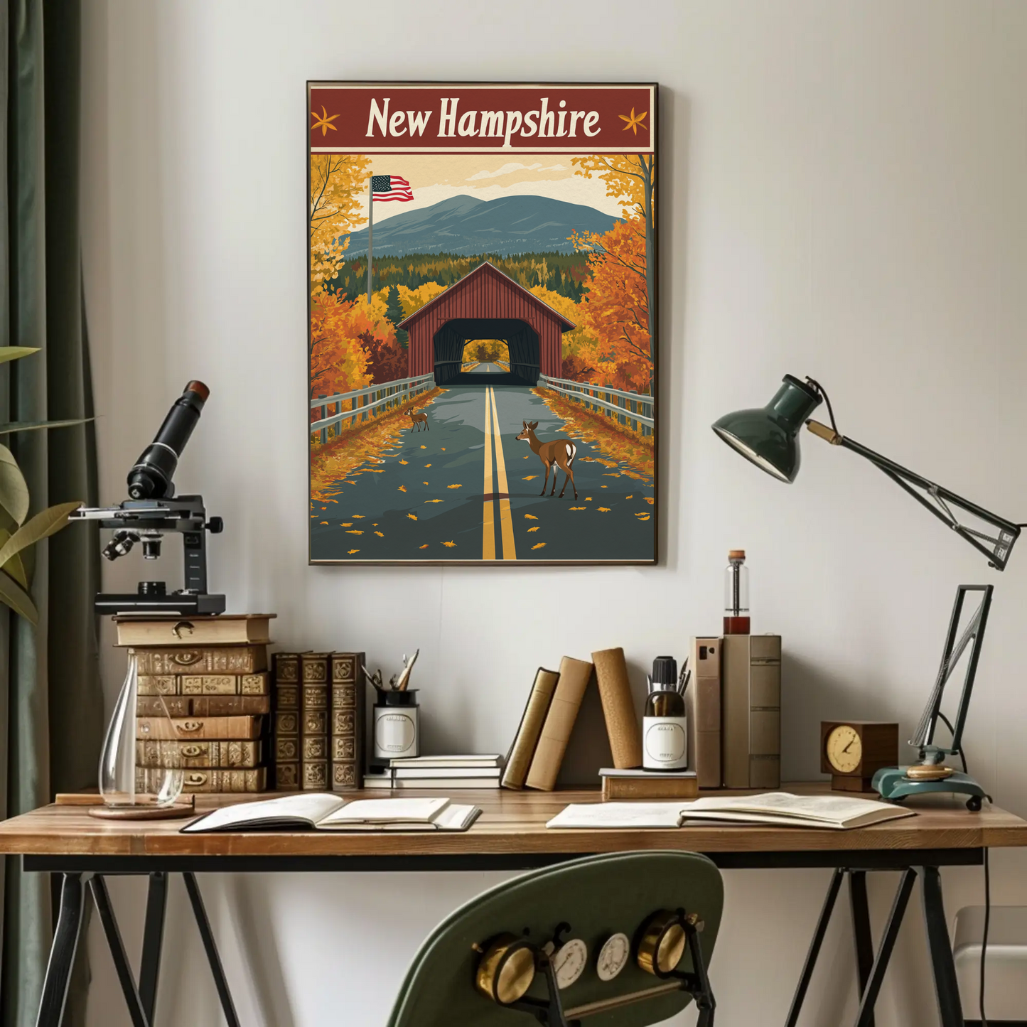New Hampshire Vintage Poster
