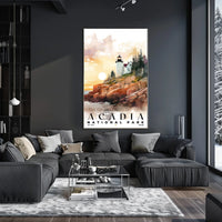 Acadia Watercolor Wall Art Poster