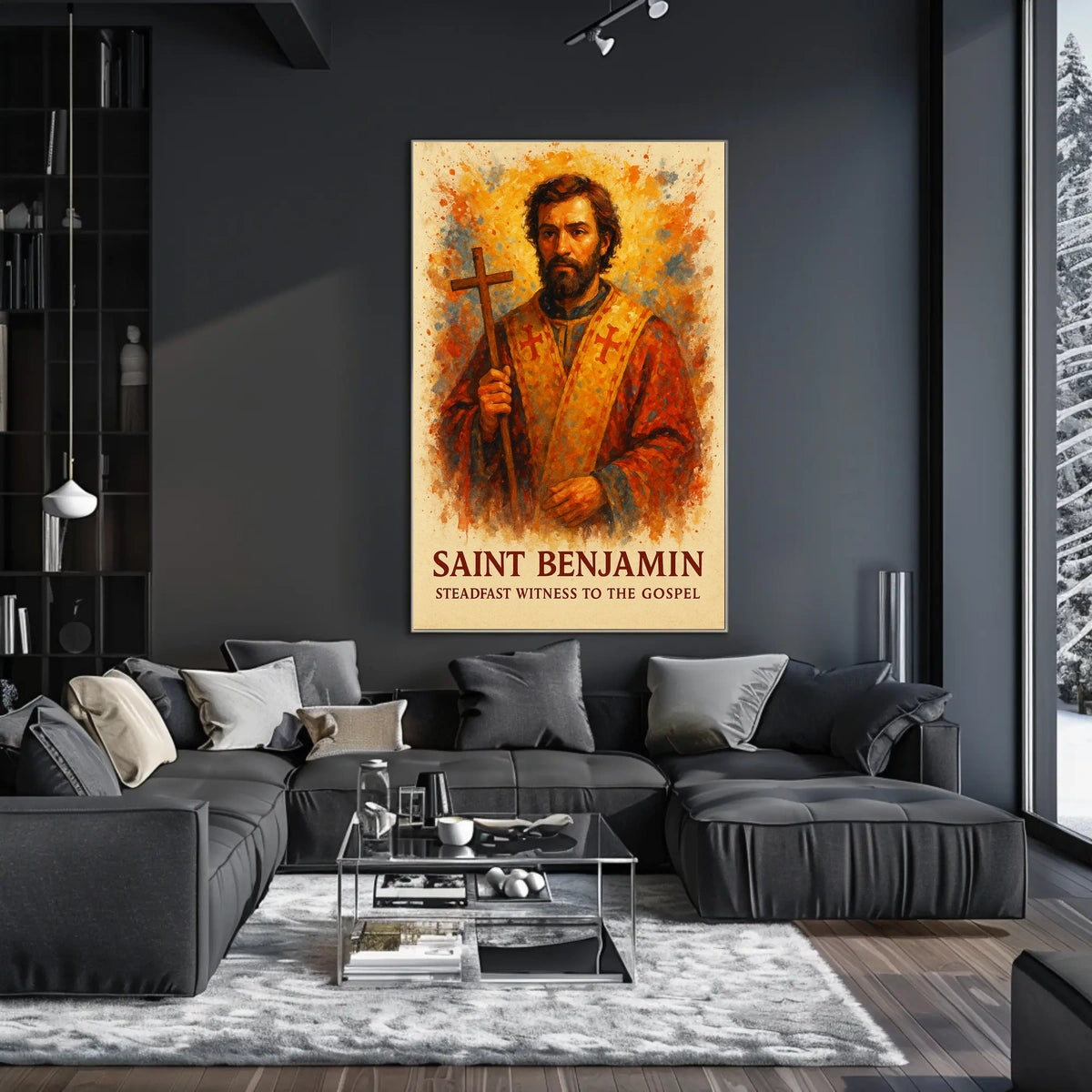 Saint Benjamin Religious Art Poster - Abstract, Artistic, or Pop Culture Poster