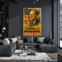 Gerald Ford 38th President of the United States Layered Digital Collage Poster