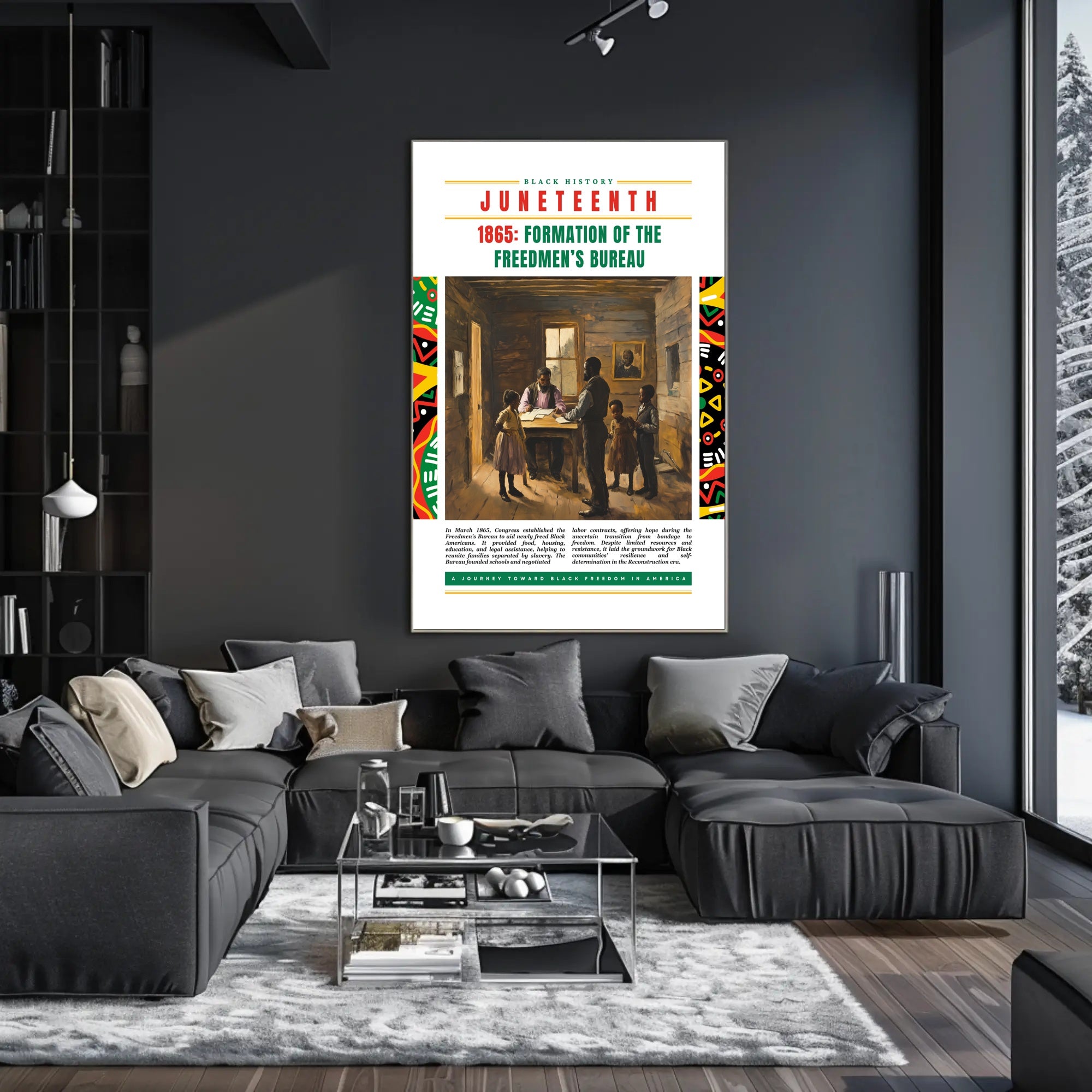 Black History Freedmen's Bureau 1865 Cultural Heritage Poster