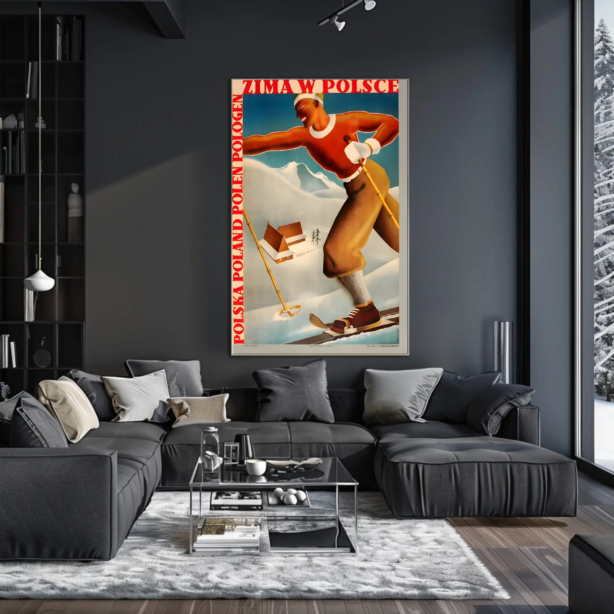 Skiing Adventure in Poland Travel Poster PosterGoat