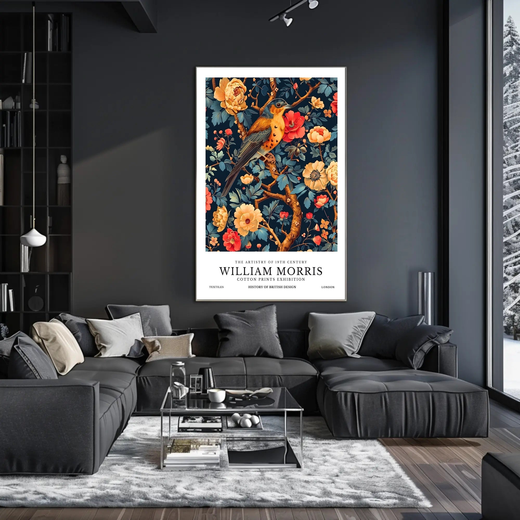 The Artistry of William Morris Cotton Prints Cultural Poster