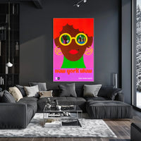 New York City Vibrant Pop Art Poster Abstract Wall Art