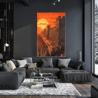 Medieval Army Marching at Sunset Epic Poster